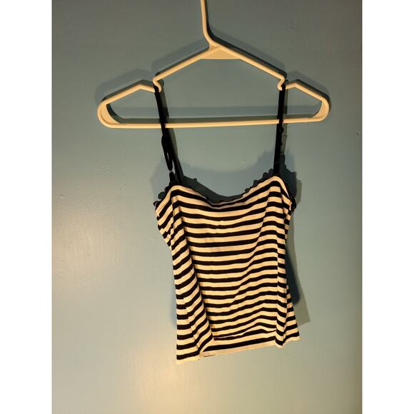 Heart & Hips Womens Black and White Striped Tank Top Size M - Picture 6 of 6